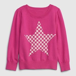 💕x2HP💕Gap Toddler girl pink star print sweater